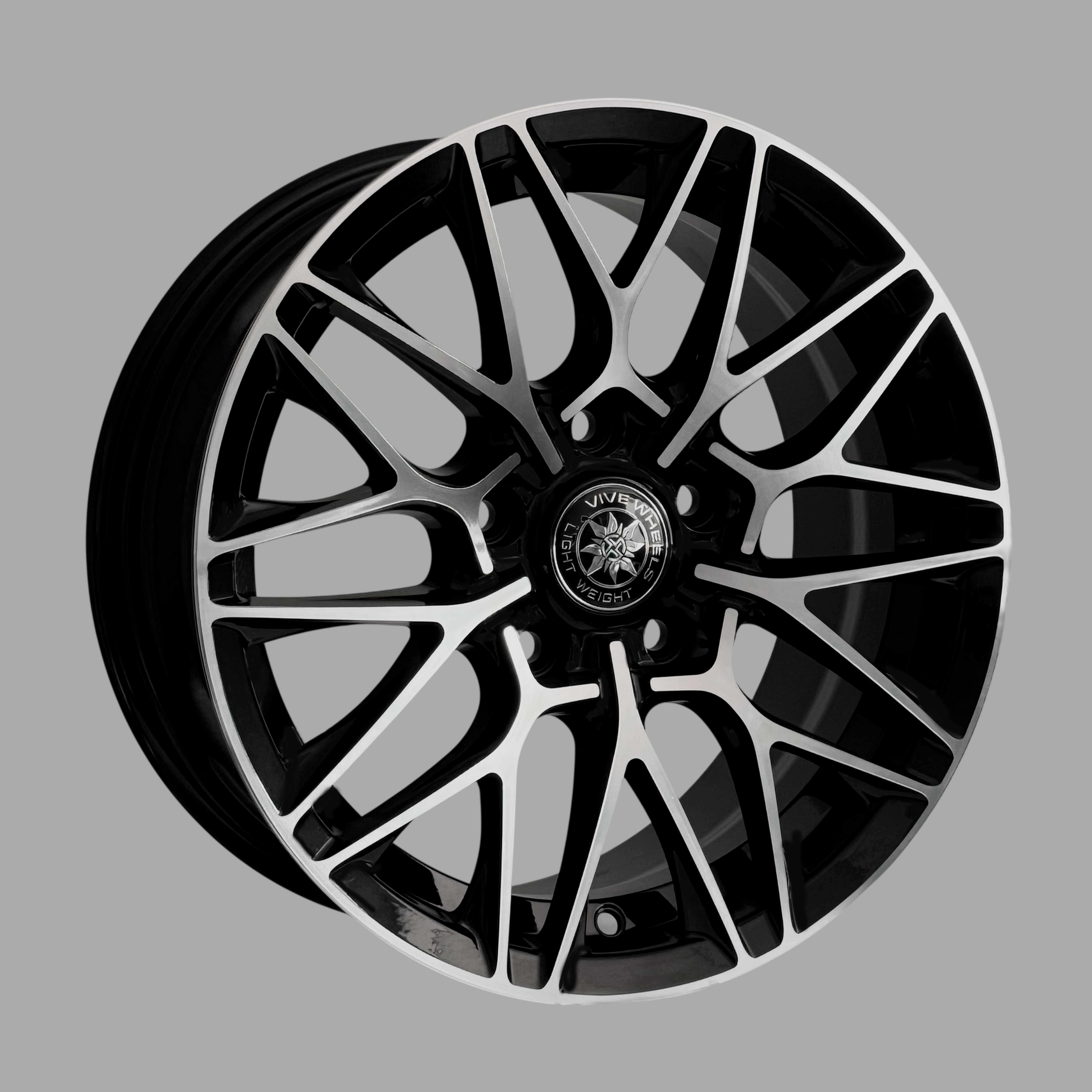 Диски VIVE JT088 6,5xR15 5x114,3 67,1 35 GLOSS_BLACK_MACHINE_FACE